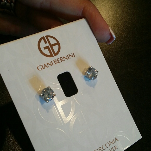 Bnwt Giani  Bernini 6.5mm CZ Studs in .925 - Picture 4 of 4